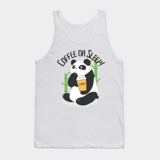 Panda with coffee Tank Top